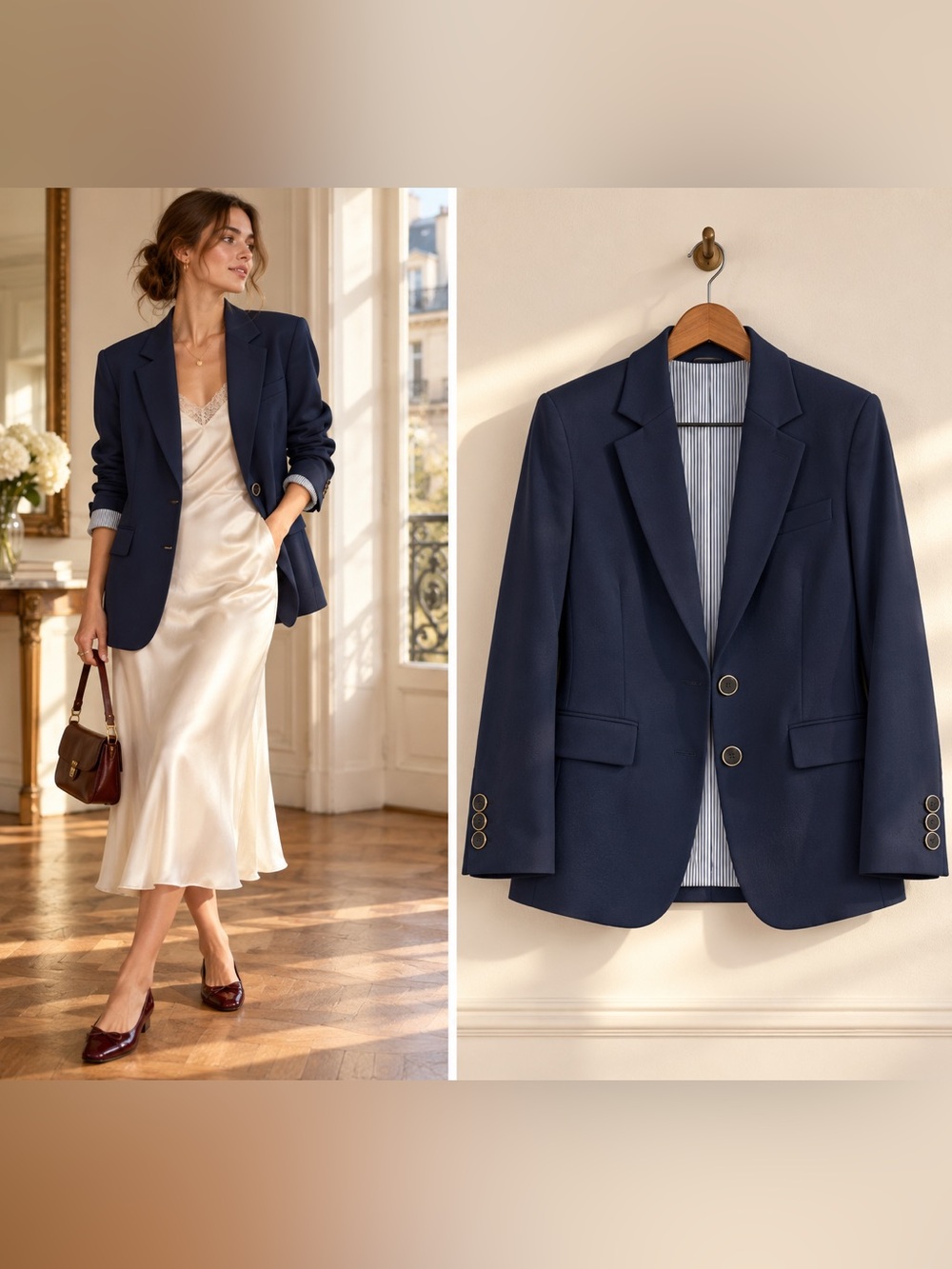 Ann Taylor Navy Single-Button Women's Blazer